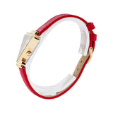 Guess Fame Quartz Gold Dial Red Leather Strap Watch For Women - GW0504L2 Authentic Buy Shop Now