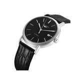 Longines Presence 38.5mm Automatic Black Dial Black Leather Strap Watch for Men - L4.921.4.52.2 Authentic Buy Shop Now