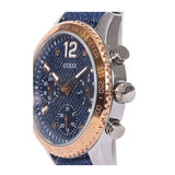 Guess Marina Chronograph Blue Dial Blue Denim Strap Watch For Women - W1057L1 Authentic Buy Shop Now