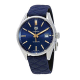 Tag Heuer Carrera Quartz Blue Dial Blue Calfskin Leather Strap Watch for Women - WAR1112.FC6391 Authentic Buy Shop Now